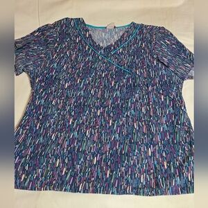 Dickies Multicolor Patterned Scrub Top And Marching Pants